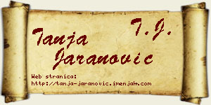 Tanja Jaranović vizit kartica